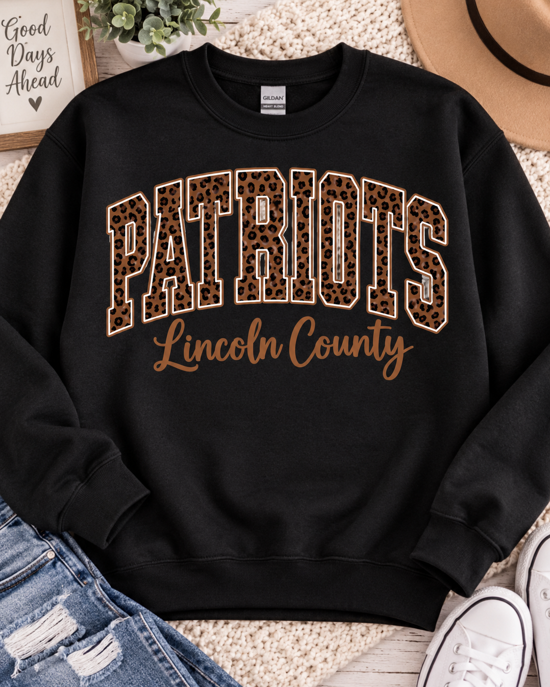 Leopard Print Lettered Shirts