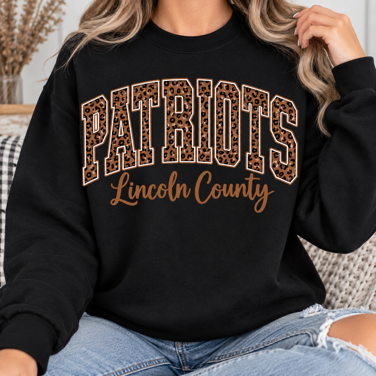 Leopard Print Lettered Shirts