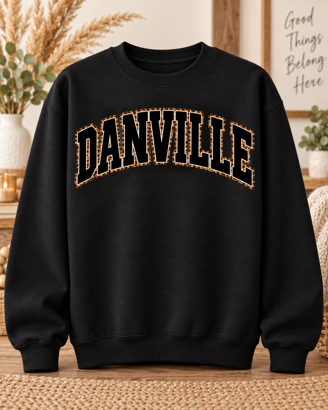 Leopard Print Lettered Shirts