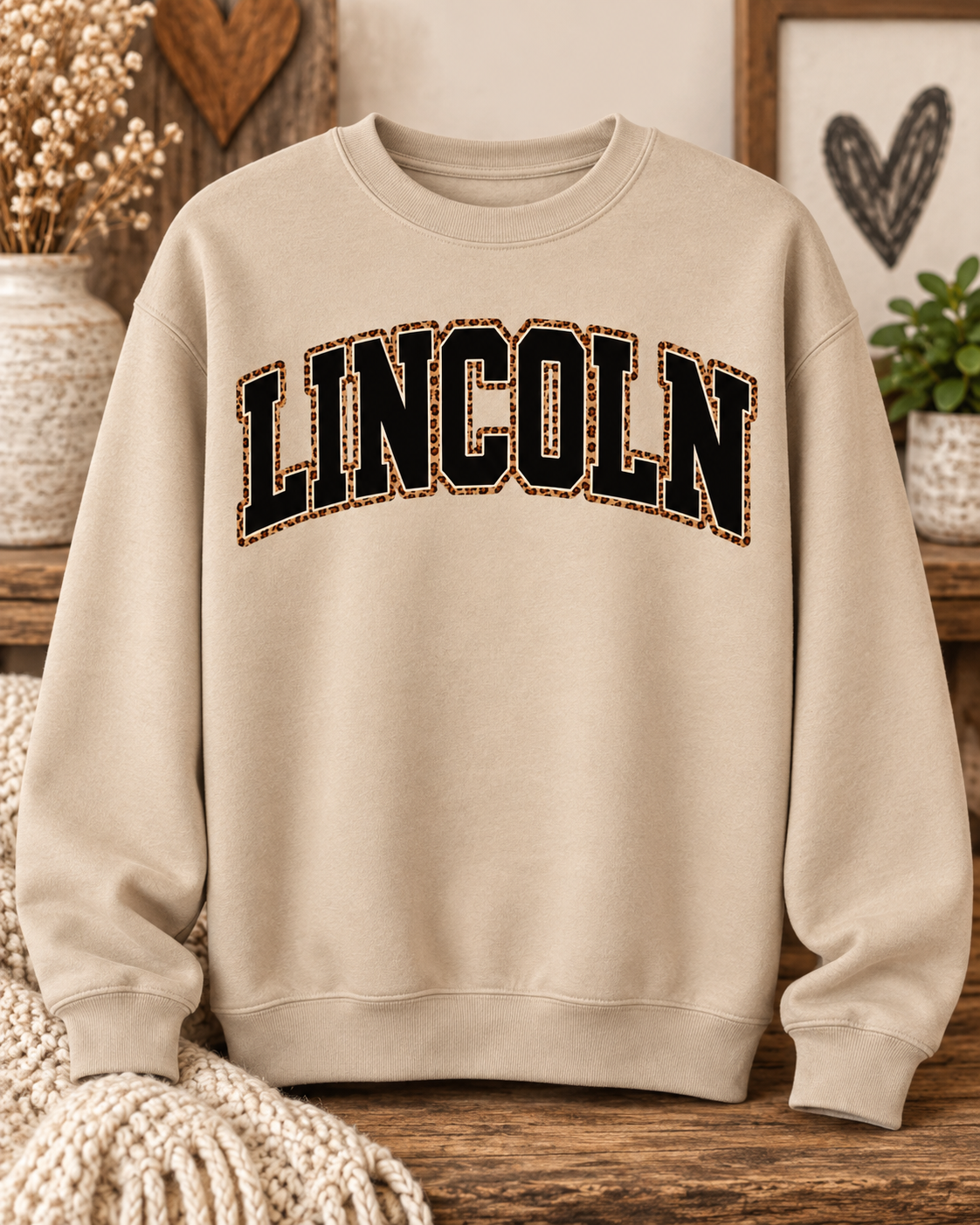 Leopard Print Lettered Shirts