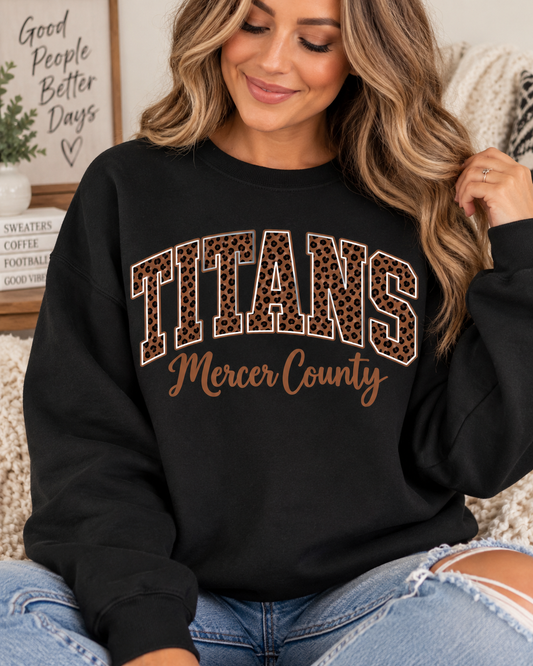 Leopard Print Lettered Shirts