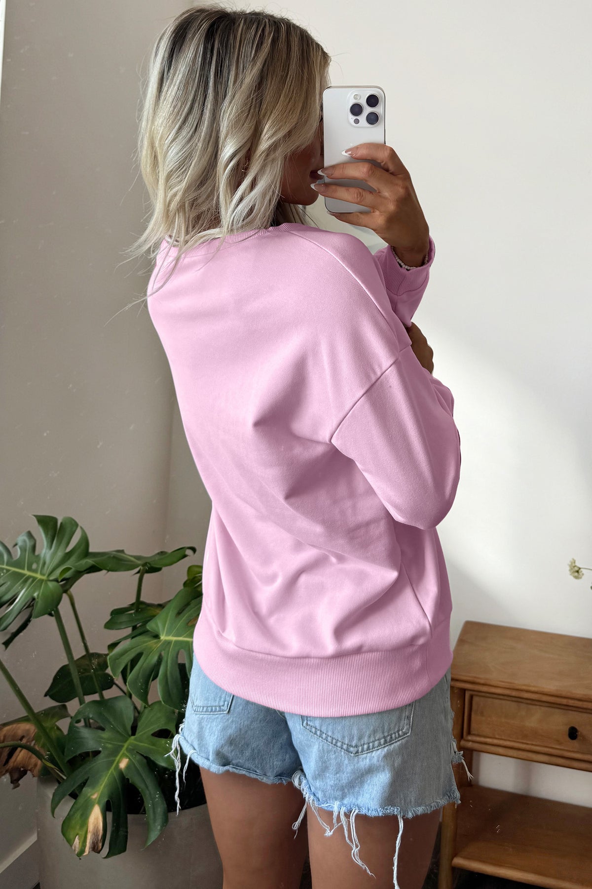 Coffee Patchwork Stars Plaid Unique Floral Letters Baggy Sweatshirt